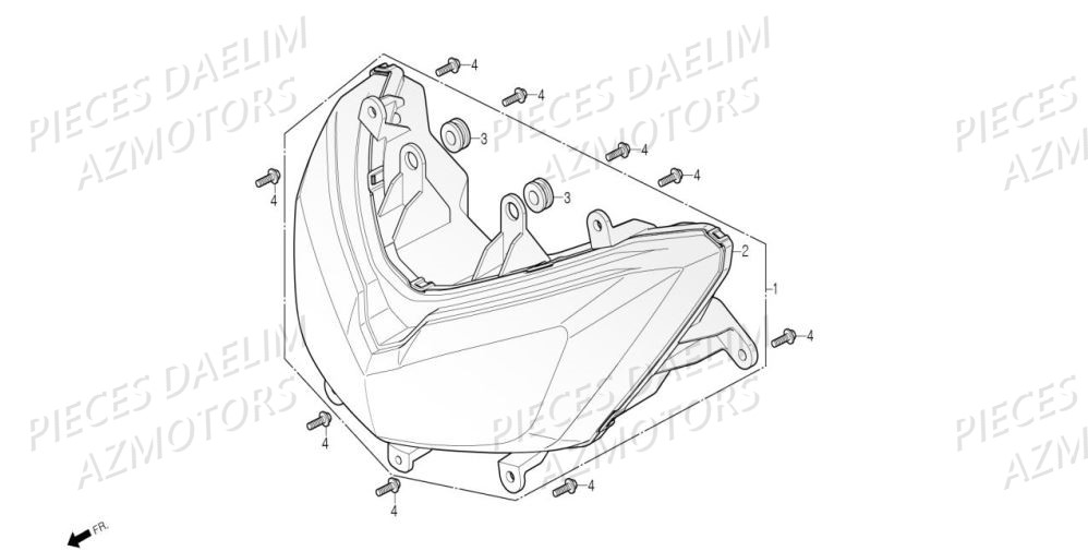 Phare DAELIM Pieces Scooter DAELIM XQ1 125 D