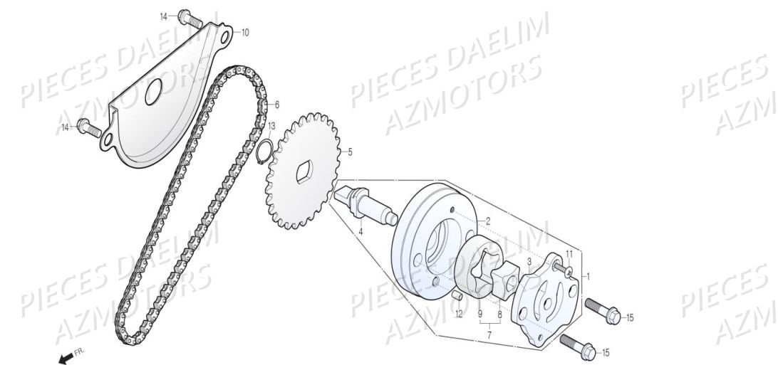 Pompe A Huile DAELIM Pieces Scooter DAELIM XQ1 125 D