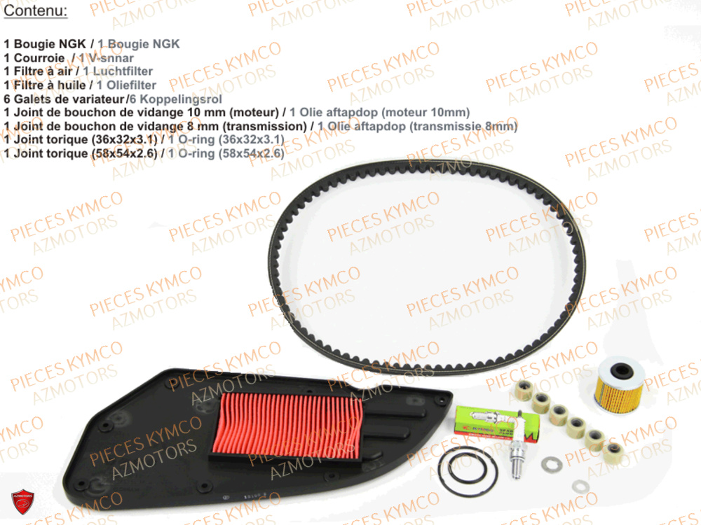 Set Entretien KYMCO PIECES X-TOWN 125I CBS EURO 5+ (KS25BC)