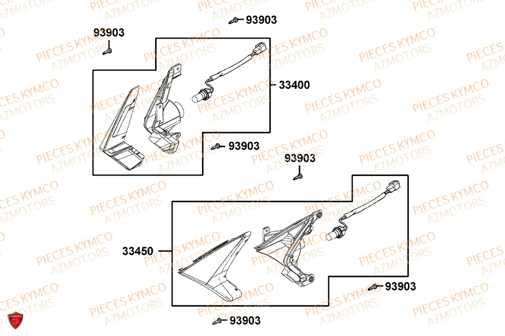 Clignotant KYMCO PIECES X-TOWN 125I CBS EURO 5+ (KS25BC)