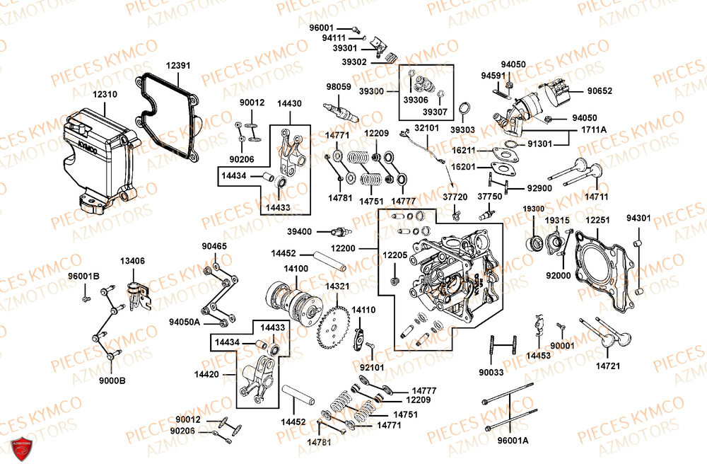 Culasse KYMCO PIECES X-TOWN 125I CBS EURO 5+ (KS25BC)