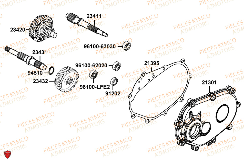 Transmission KYMCO PIECES X-TOWN 125I CBS EURO 5+ (KS25BC)