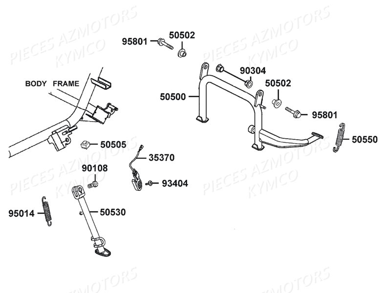 BEQUILLES AZMOTORS XTOWN 125 BLACK KAKI