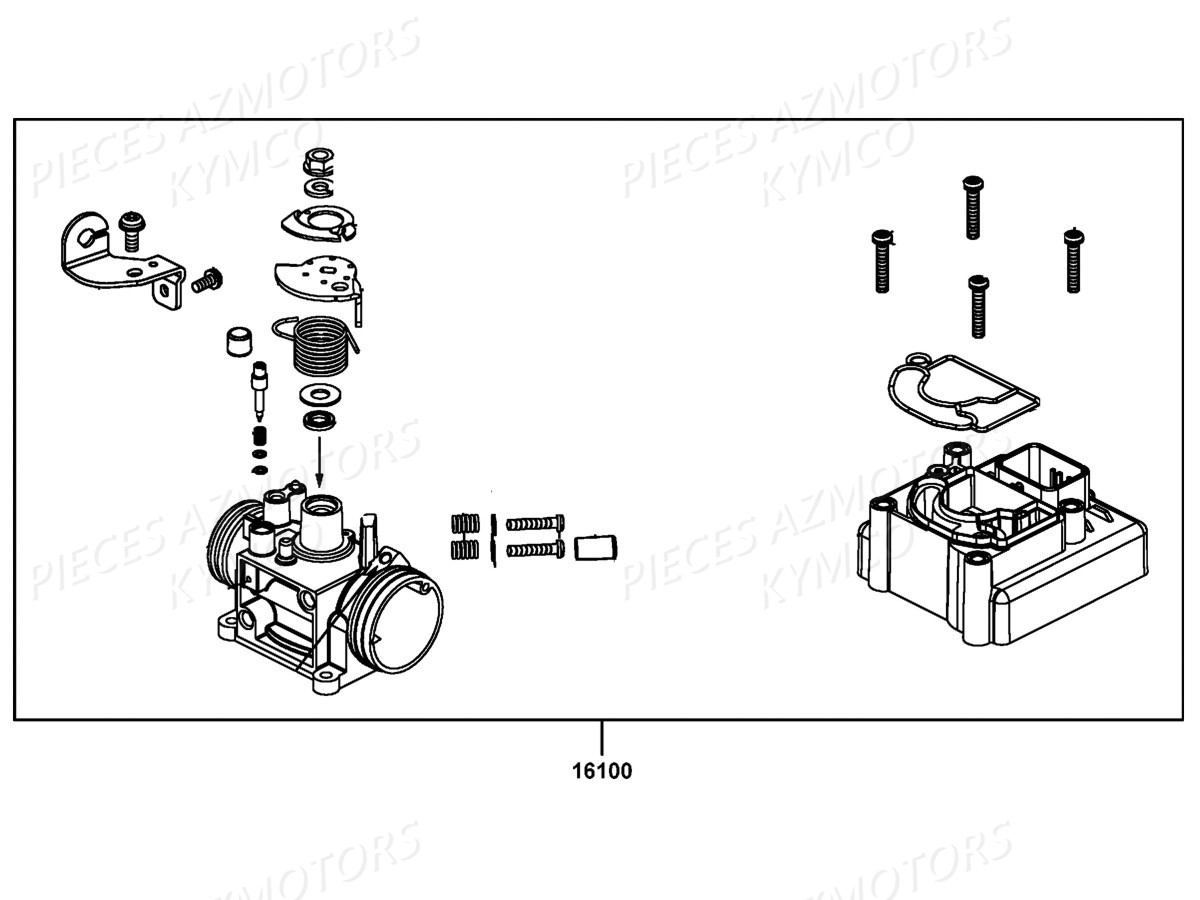 Carburation KYMCO Pièces X.TOWN CITY 125I CBS E4 (KS25CA)