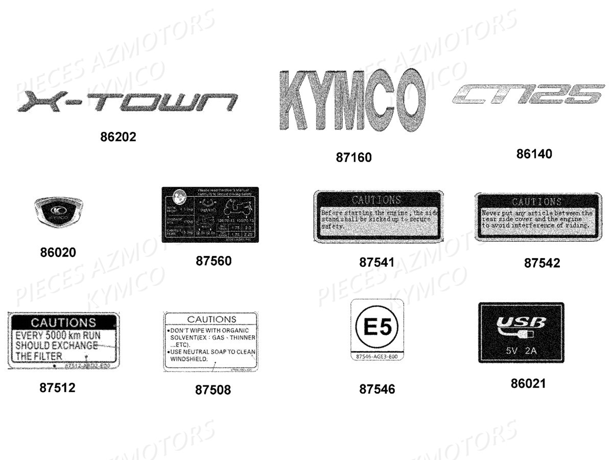 DECORS KYMCO XTOWN 125 CITY CBS E4