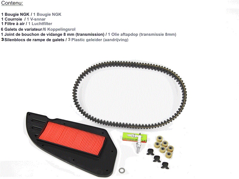1 Set Entretien KYMCO PIECES X.TOWN 300 I ABS EURO 4 (KS60AB)