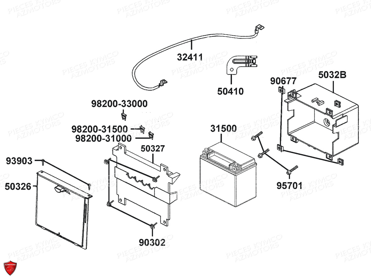 Batterie KYMCO PIECES X.TOWN 300 I ABS EURO 4 (KS60AB)