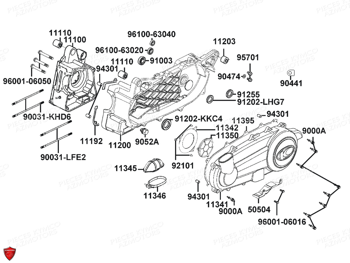 Carters Moteur KYMCO PIECES X.TOWN 300 I ABS EURO 4 (KS60AB)