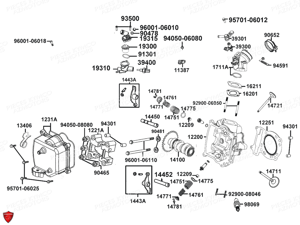 Culasse KYMCO PIECES X.TOWN 300 I ABS EURO 4 (KS60AB)