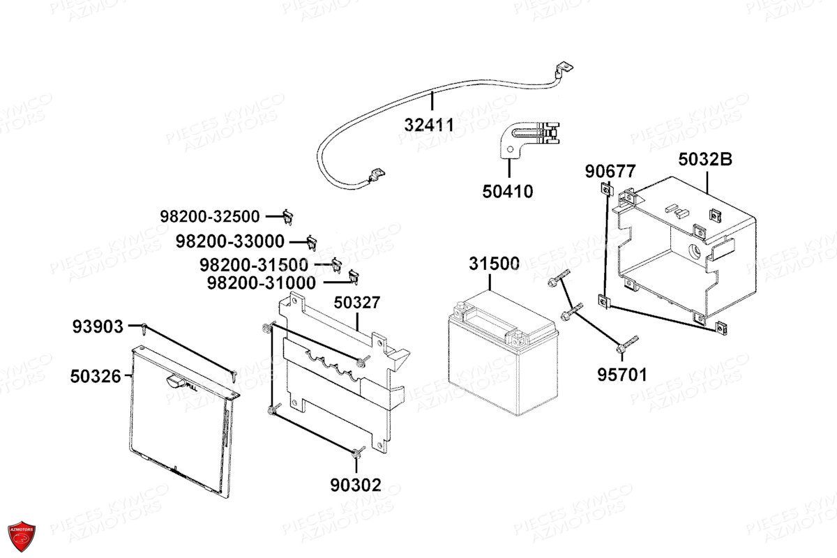 Batterie KYMCO PIECES X.TOWN 300 I ABS EURO 5 (KS60FA)