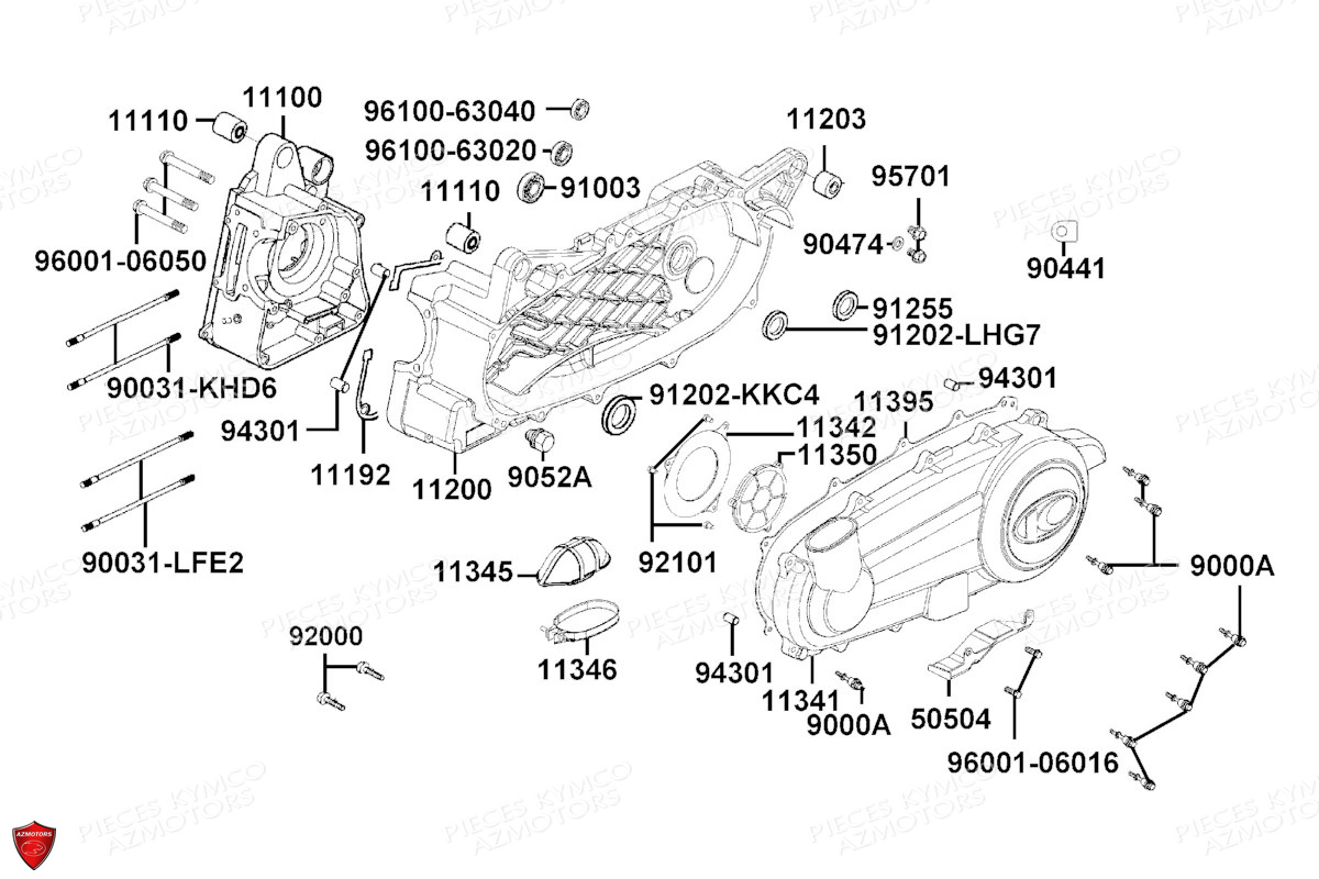 Carters Moteur KYMCO PIECES X.TOWN 300 I ABS EURO 5 (KS60FA)