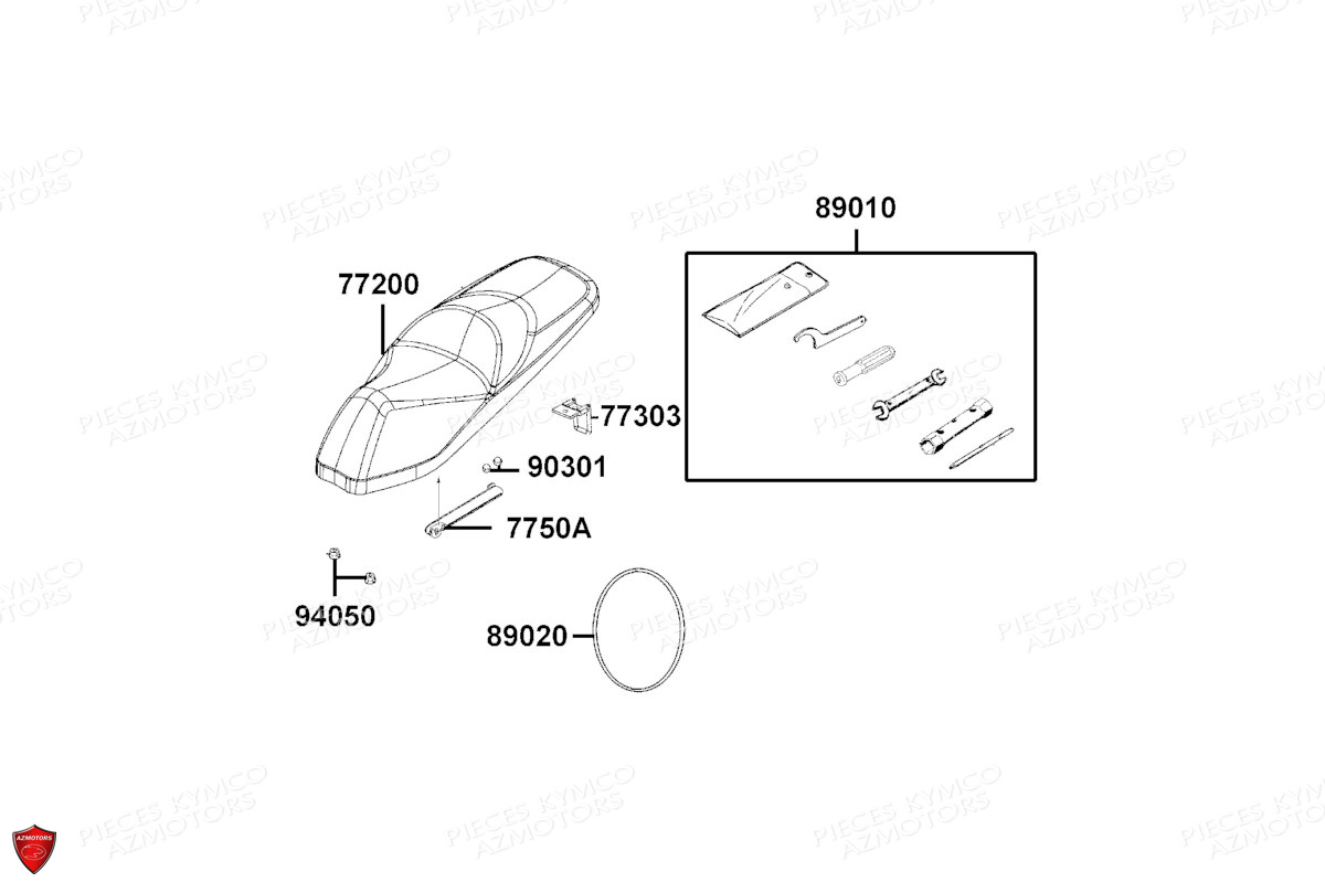 Selle KYMCO PIECES X.TOWN 300 I ABS EURO 5 (KS60FA)