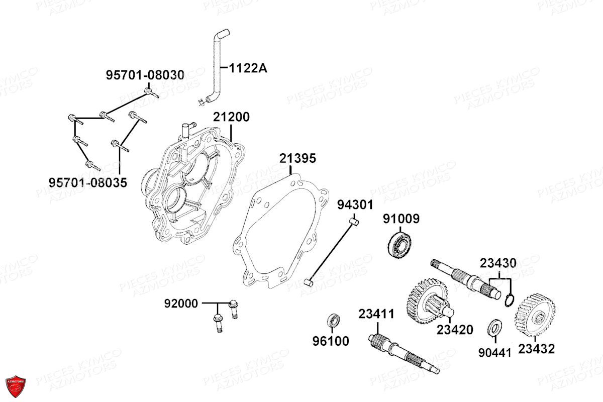 Transmission KYMCO PIECES X.TOWN 300 I ABS EURO 5 (KS60FA)