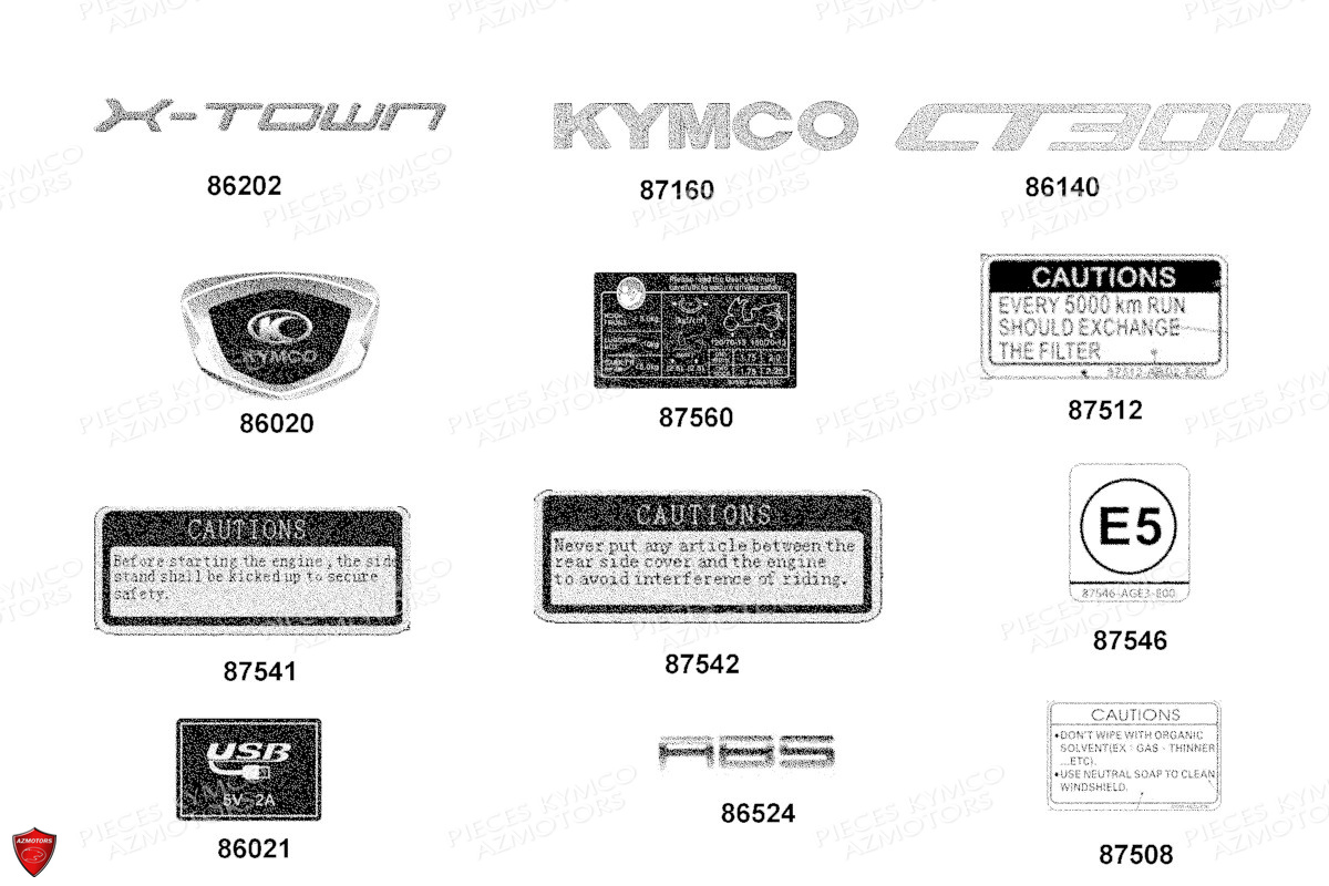 Decors KYMCO PIECES X.TOWN CITY 300I E5 (KS60JA)