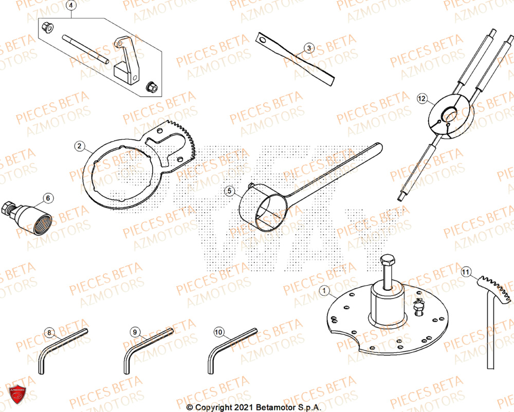 Outils BETA Pieces BETA ENDURO XTRAINER 250 2T - (2025) EURO5+
