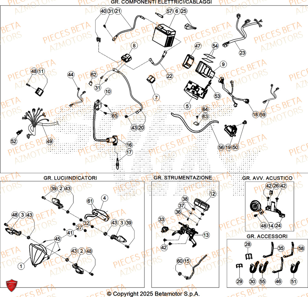 Equipement Electrique BETA Pieces BETA ENDURO XTRAINER 250 2T - (2026)