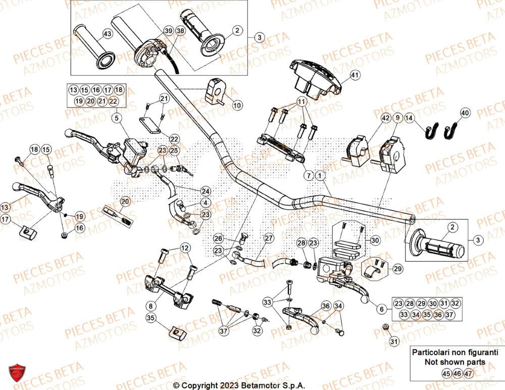 Guidon BETA Pieces BETA ENDURO XTRAINER 250 2T - (2026)