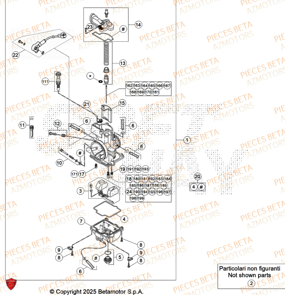 Carburateur BETA Pieces BETA ENDURO XTRAINER 300 2T - (2025) EURO5+