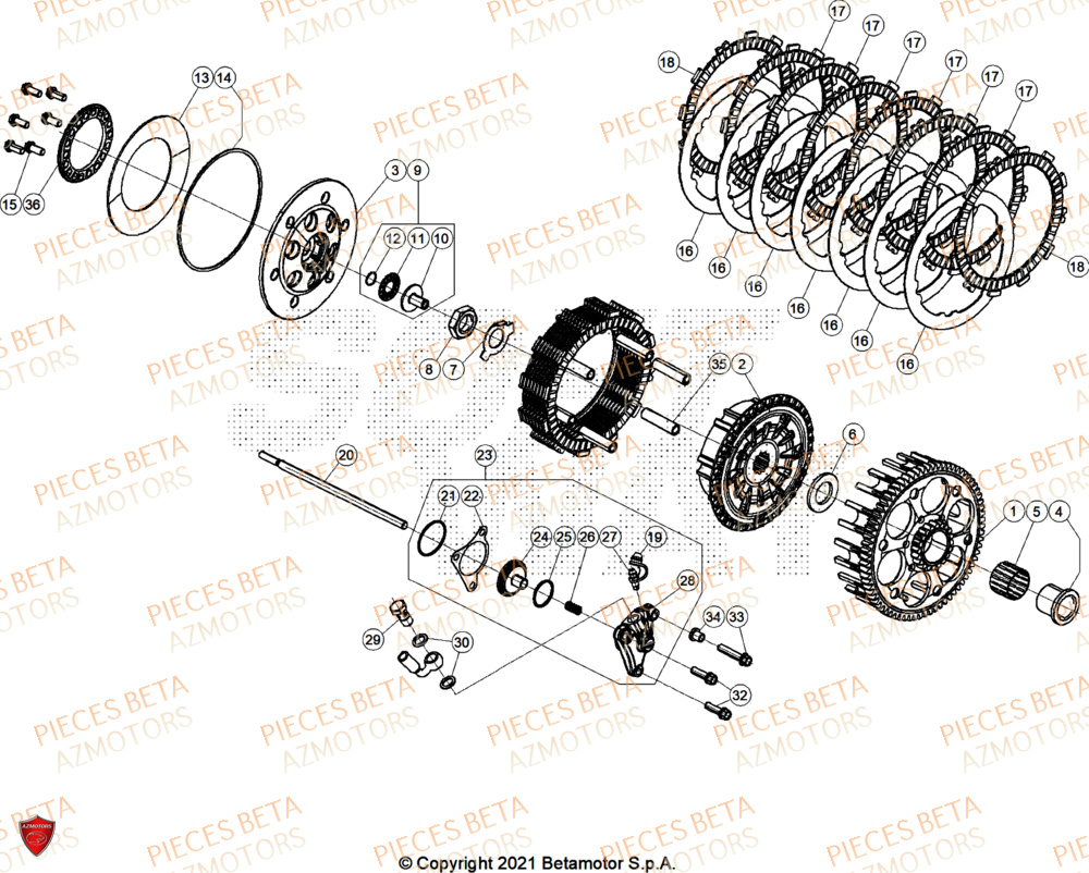 EMBRAYAGE pour XTRAINER-300-2T-25-E5