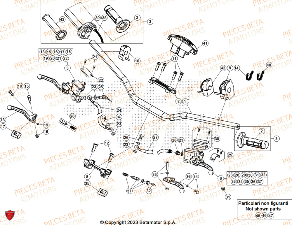 Guidon BETA Pieces BETA ENDURO XTRAINER 300 2T - (2025) EURO5+