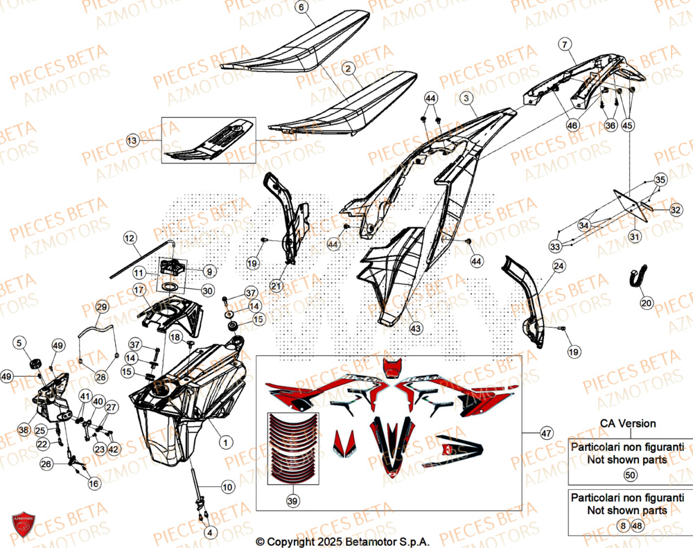 Carenage Arriere BETA Pieces BETA ENDURO XTRAINER 300 2T - (2026)
