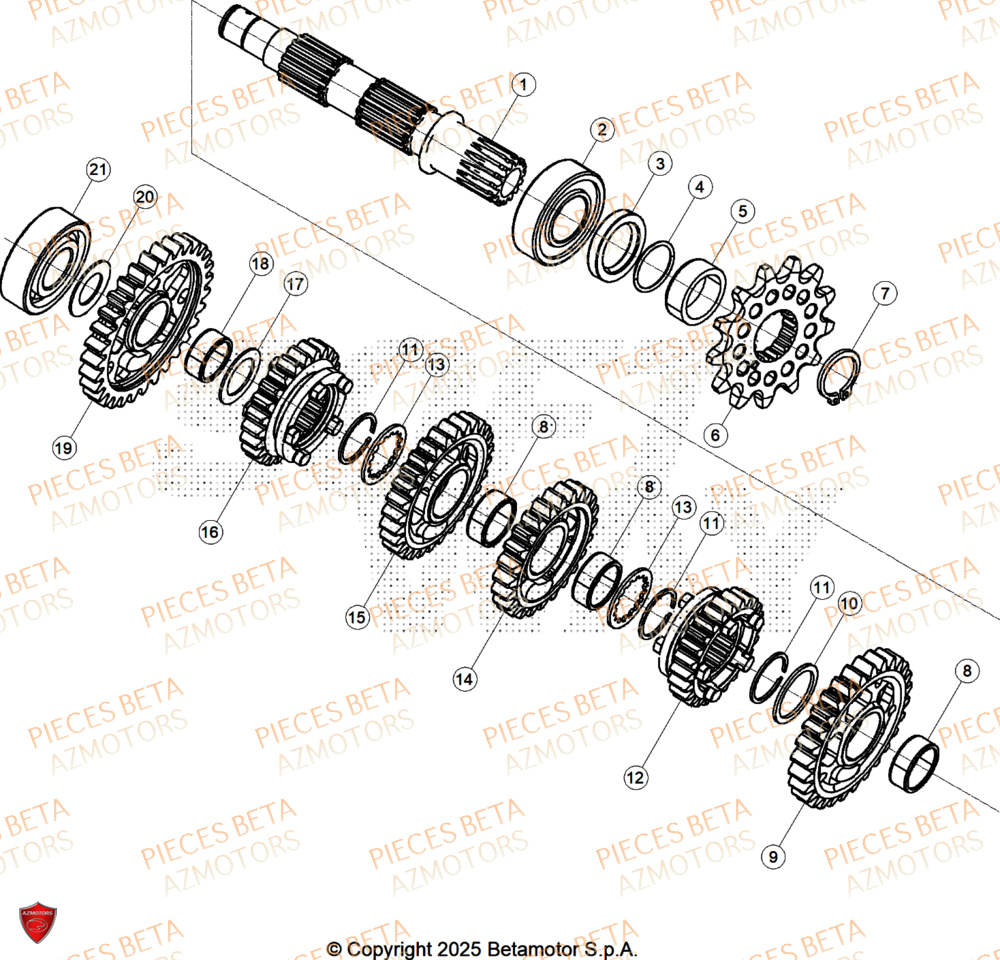 Transmission BETA Pieces BETA ENDURO XTRAINER 300 2T - (2026)
