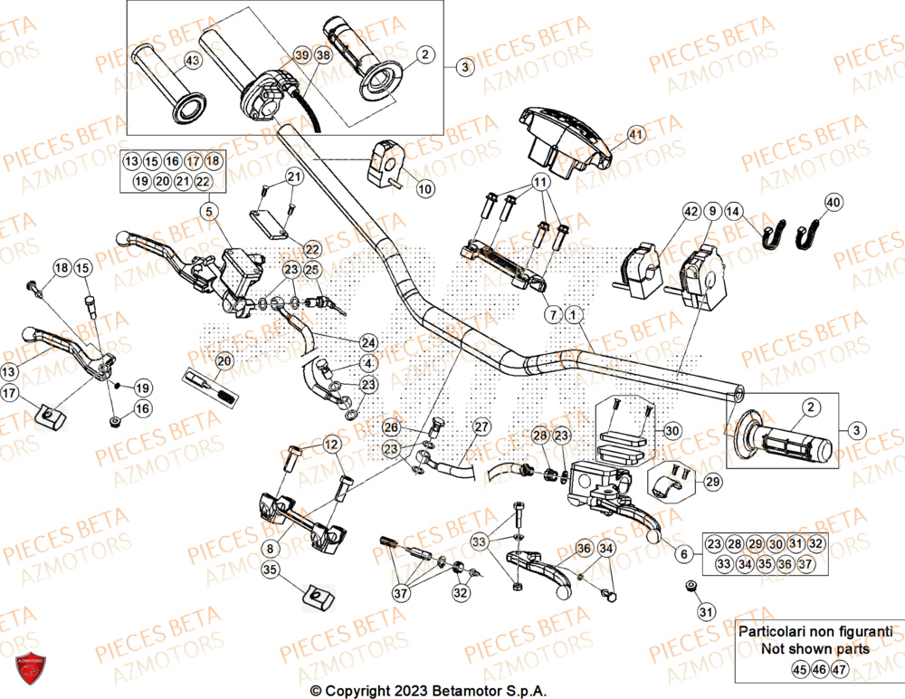 Guidon BETA Pieces BETA ENDURO XTRAINER 250 2T - (2025)
