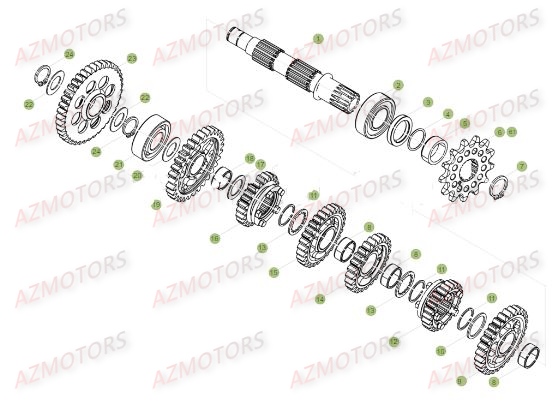 PIGNON DE TRANSMISSION SECONDA IRE BETA pour BOITE A VITESSES 2 de XTRAINER 250 MY18