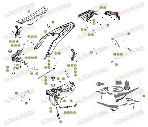 Carenages Arriere BETA Pièces BETA RR XTRAINER 250 2T - [2018]
