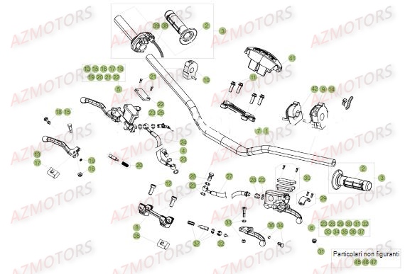 GUIDON RR 4T  07 BETA pour COMMANDES GUIDON de XTRAINER 250 MY18