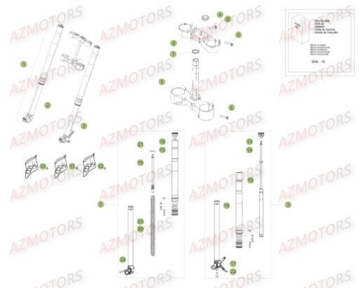 FOURCHE BETA Pièces BETA RR XTRAINER 250 2T - [2018]