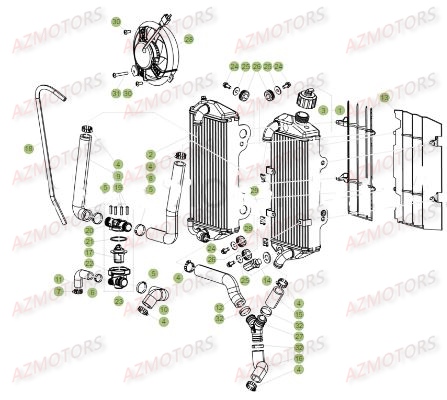 Radiateur BETA Pièces BETA RR XTRAINER 250 2T - [2018]