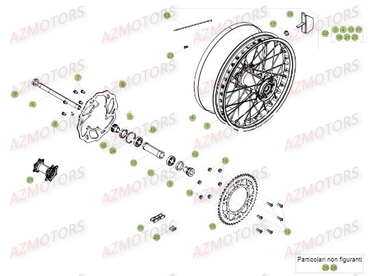 Roue Arriere BETA Pièces BETA RR XTRAINER 250 2T - [2018]