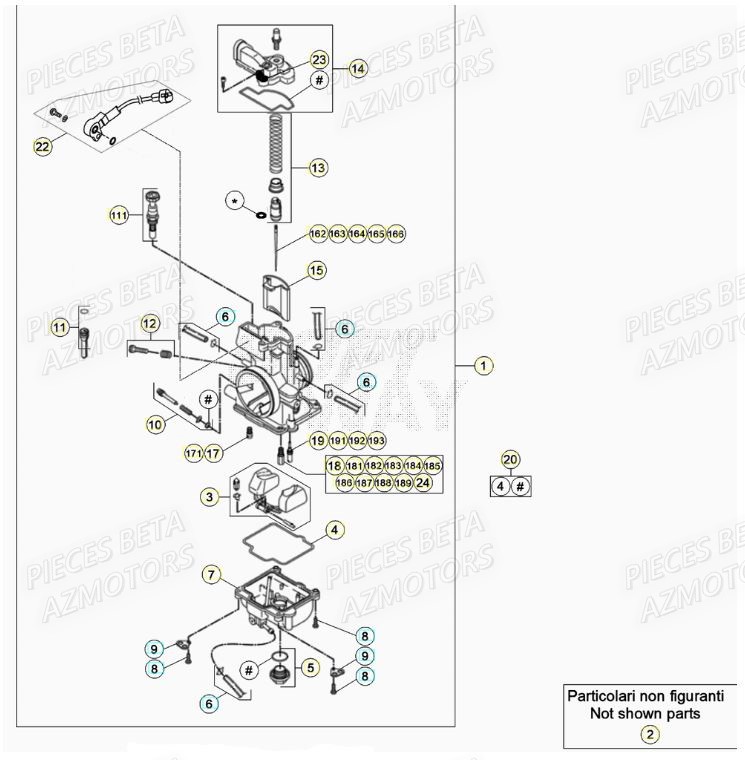 Carburateur BETA Pièces BETA RR XTRAINER 250 2T - [2019]