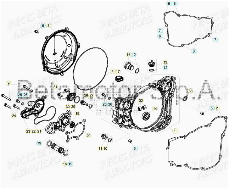 Couvercle Embrayage BETA Pièces BETA RR XTRAINER 250 2T - [2019]