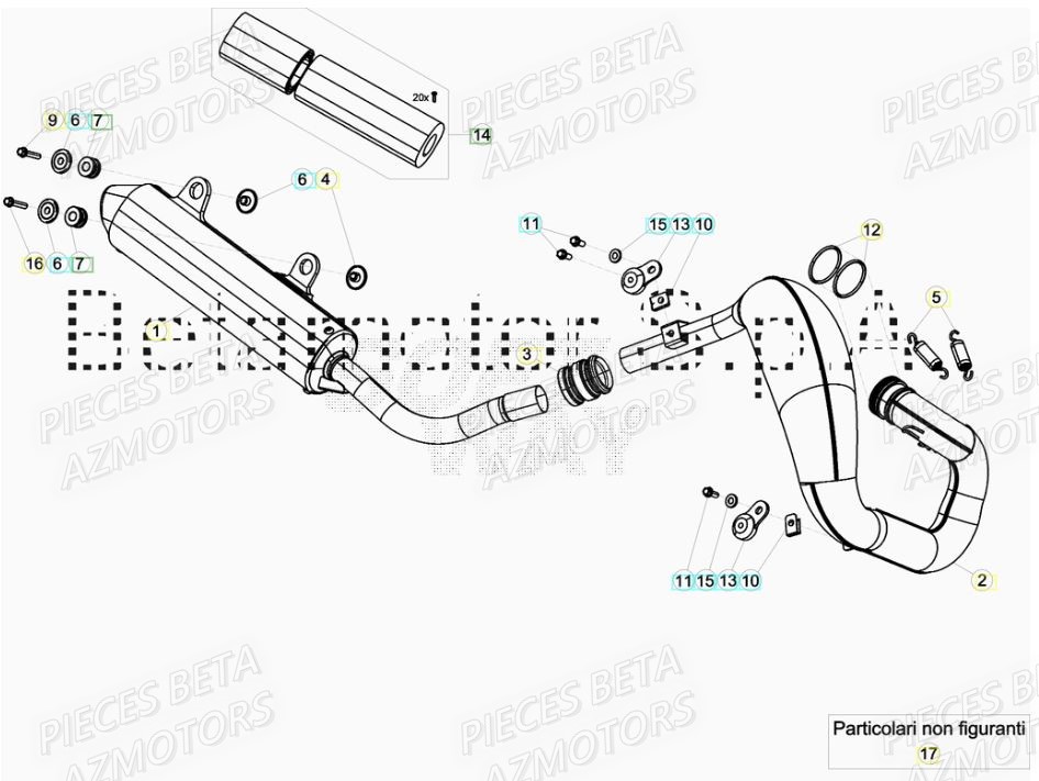 ECHAPPEMENT BETA Pièces BETA RR XTRAINER 250 2T - [2019]