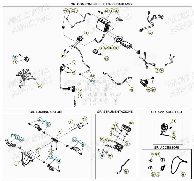 BOUGIE IRIDIO T40352G BETA pour EQUIPEMENT ELECTRIQUE de XTRAINER 250 MY19