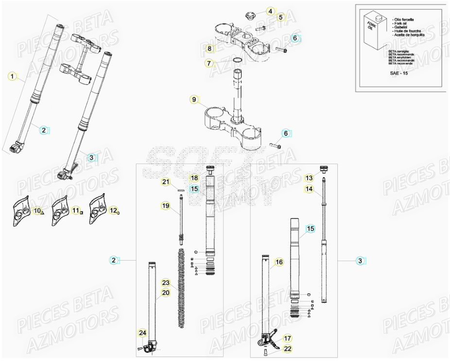 FOURCHE pour XTRAINER 250 MY19