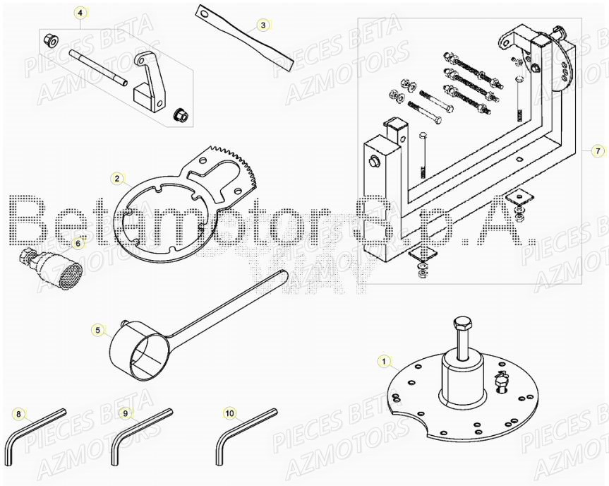 Outils Speciaux BETA Pièces BETA RR XTRAINER 250 2T - [2019]