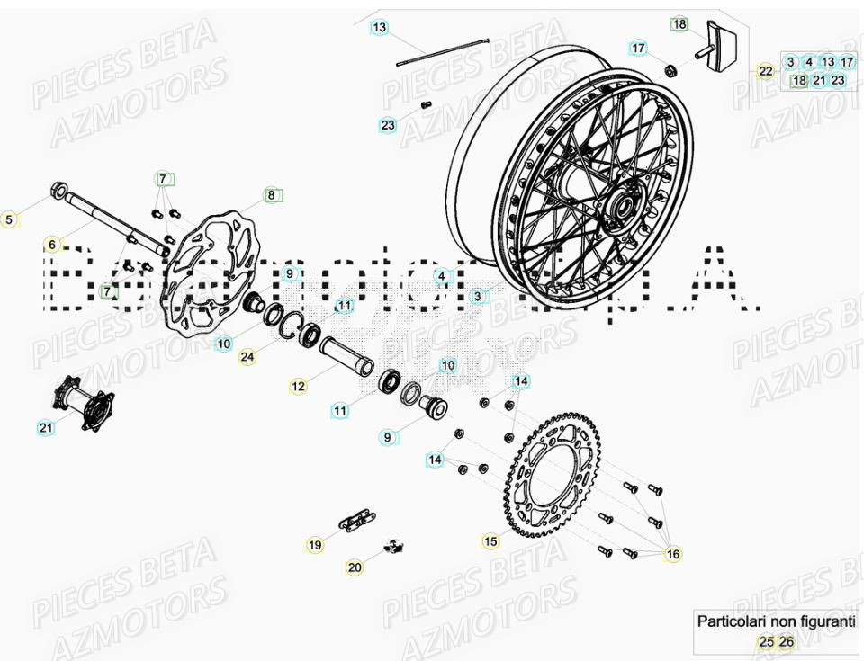 ROUE ARRIERE BETA XTRAINER 250 MY19