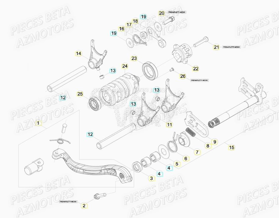 Selecteur De Vitesses BETA Pièces BETA RR XTRAINER 250 2T - [2019]