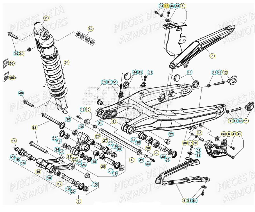 Bras Oscillant BETA Pieces BETA RR XTRAINER 250 2T - (2020)