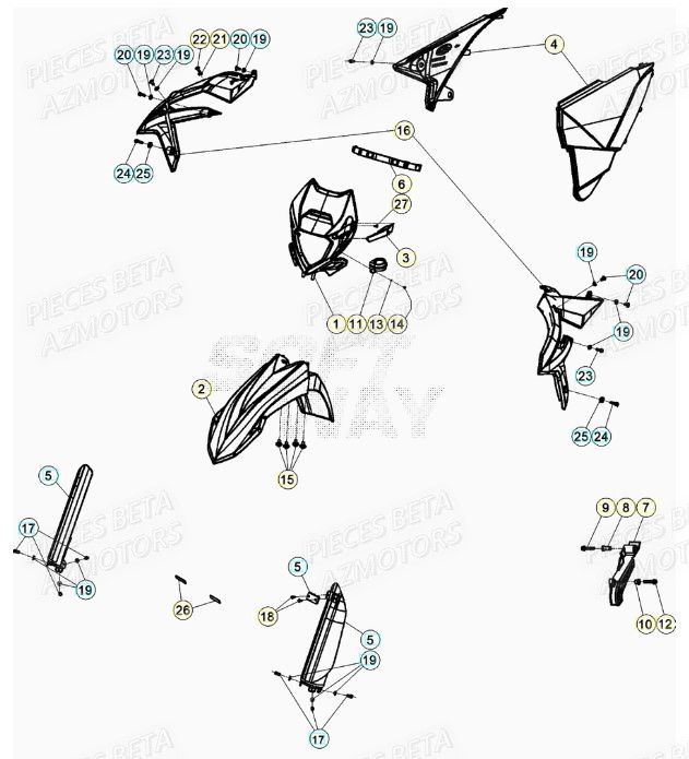 CARENAGE AVANT pour XTRAINER 250 MY20