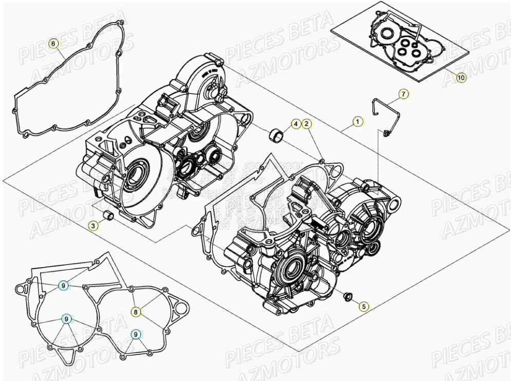 Carter Moteur BETA Pieces BETA RR XTRAINER 250 2T - (2020)
