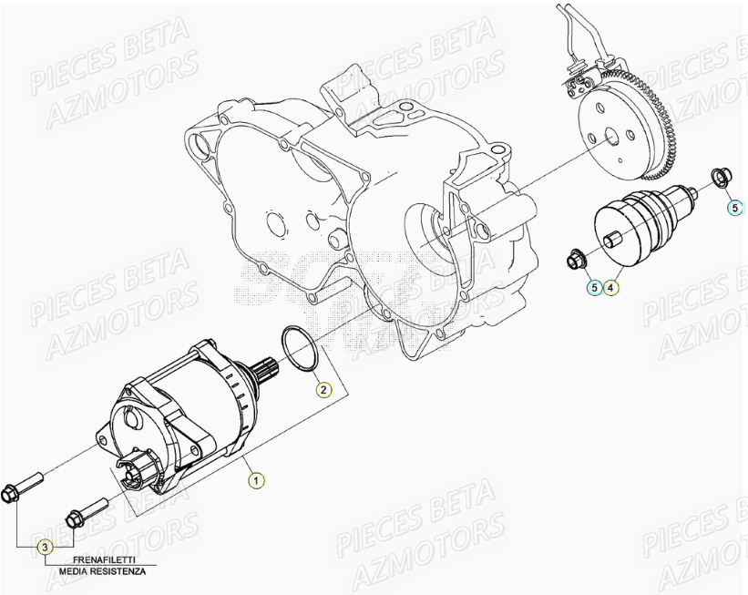 Demarreur BETA Pieces BETA RR XTRAINER 250 2T - (2020)