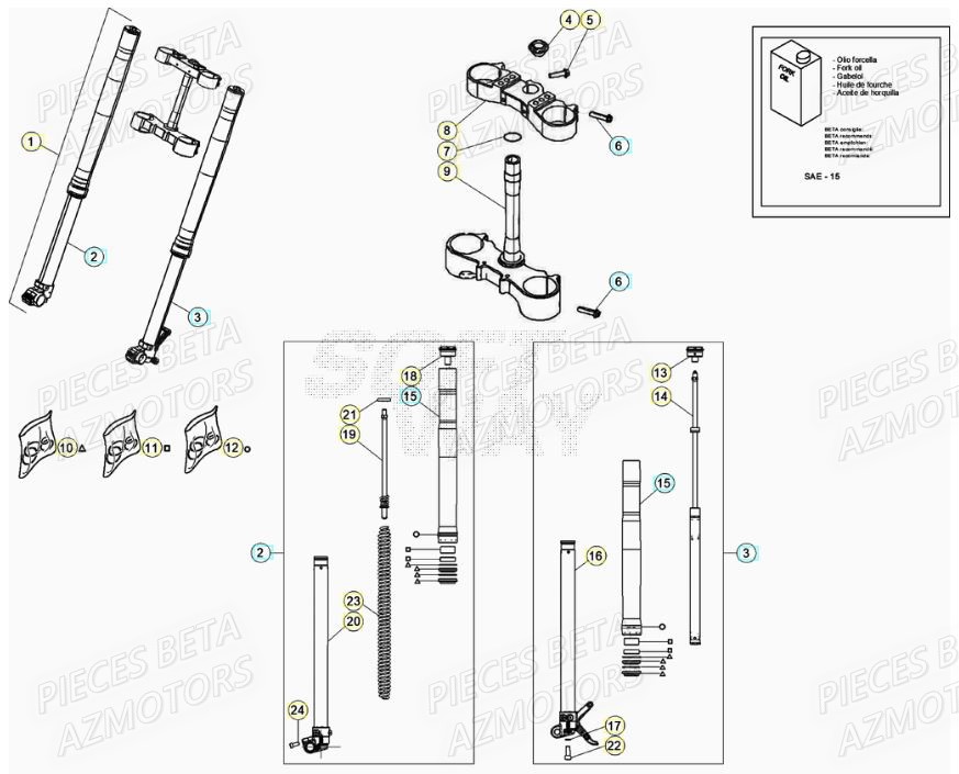 FOURCHE pour XTRAINER 250 MY20