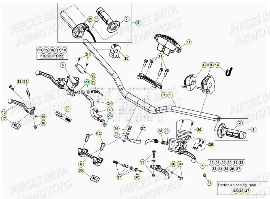 GUIDON RR 4T  07 BETA pour GUIDON de XTRAINER 250 MY20