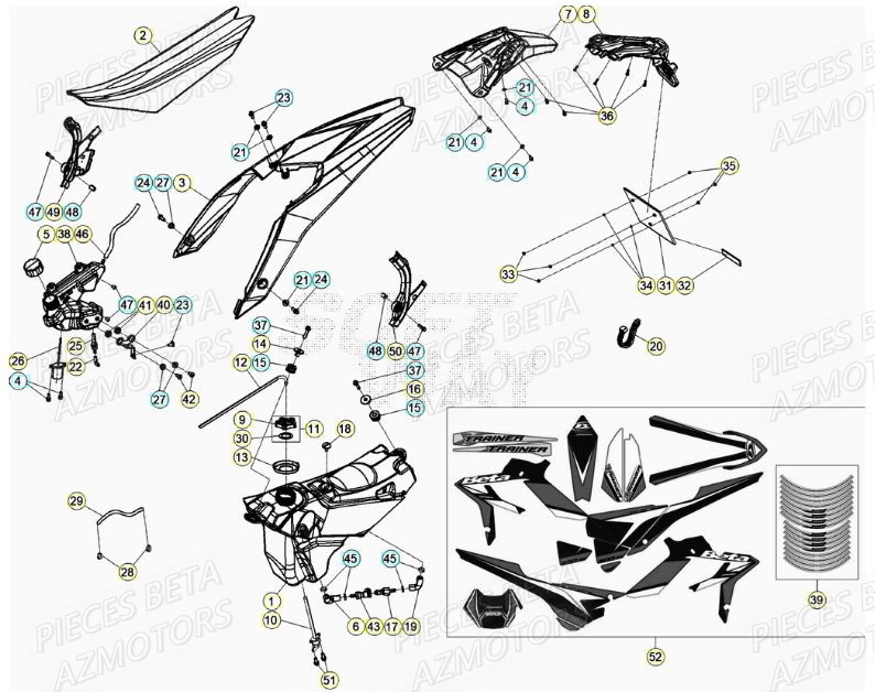 Selle BETA Pieces BETA RR XTRAINER 250 2T - (2020)