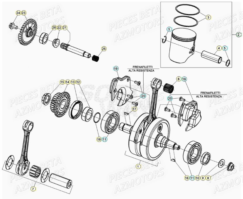Vilebrequin BETA Pieces BETA RR XTRAINER 250 2T - (2020)