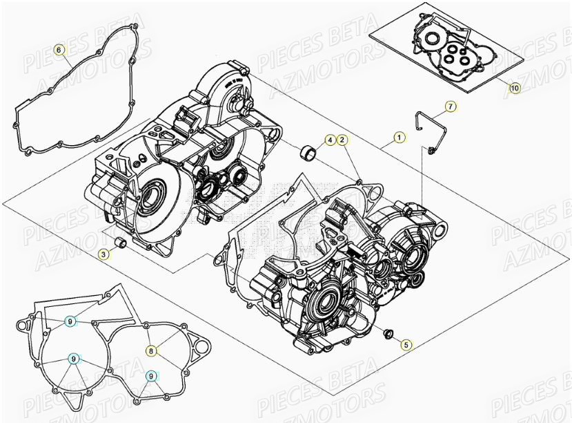 Carter Moteur BETA Pieces BETA RR XTRAINER 250 2T - (2021)